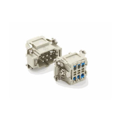 Insert HE, Quick Connection à ressort, femelle, 6 pin, 16A, Polycarbonate, 6B 